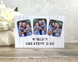 Gift For Dad, Father's Day Gift, First Fathers Day, Daddy Photo New Dad Custom Frame, I Love - thumbnail 1
