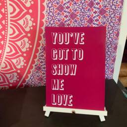 You've Got To Show Me Love Wall Art Print, Robin S Song Lyrics, 90S Music Lover, Typography Home Decor, Gallery Wall, Dance - thumbnail 2