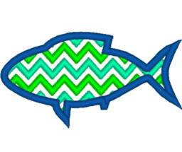 Fish Chevron Monogram Bx Also All Other - .pes .hus .dst .vp3 .vip .xxx .exp . Jef - Embroidery Appliqu?? Design - thumbnail 2