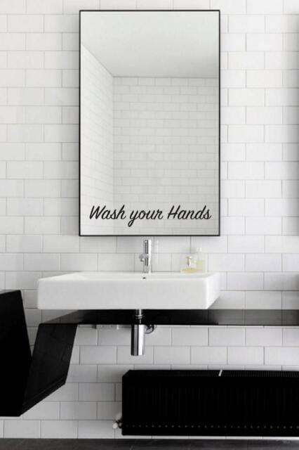 Wash Your Hands Mirror Decal/sticker Wall Vinyl Art Good Gift Idea - image 1