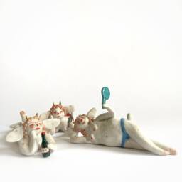 Decorative Female Figurine, Devil Girl, Gift For Feminist, Lesbian Wedding Gift, Deities & Demigods, Folklore Decor, Feminine Table Decor - thumbnail 4