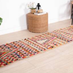 Moroccan Runner Rug 2x10 Ft, Vintage Berber Runner, Handwoven Wool Rug, Tribal Bohemian Hallway 69x290 cm - thumbnail 2