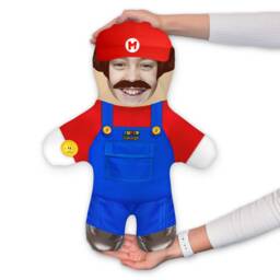 Super Plumber Mario - Personalised Mini Me??? Photo Doll/Face Teddy Novelty Gift