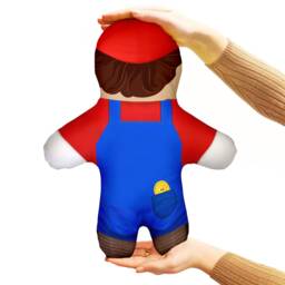 Super Plumber Mario - Personalised Mini Me??? Photo Doll/Face Teddy Novelty Gift - thumbnail 2
