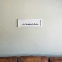 Quirky Cornish Seagulls On Pebbles Framed Panoramic Picture Coastal Home Decor Handmade in Cornwall - thumbnail 4