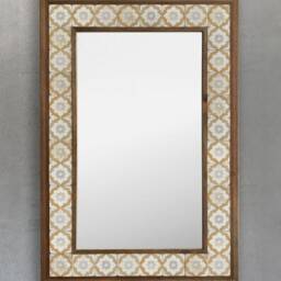 Mirror Wall Decor, Natural Stone, Design Tile Mirror, Decorative Handmade Decoration, Mosaic Art, Marble Tile, Christmas Gift - thumbnail 2