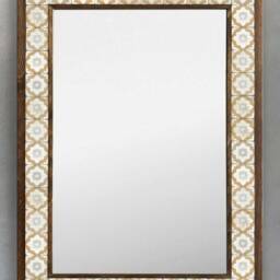 Mirror Wall Decor, Natural Stone, Design Tile Mirror, Decorative Handmade Decoration, Mosaic Art, Marble Tile, Christmas Gift - thumbnail 3