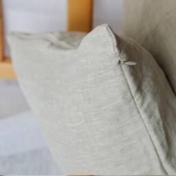 Natural Undyed Linen Cushion Cover Set Of 2, 20x20 - thumbnail 2