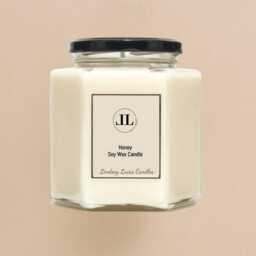 Honey Scented Soy Wax Candle Fresh Scent Began & Cruelty Free Strong Smelling - thumbnail 3