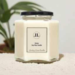 Honey Scented Soy Wax Candle Fresh Scent Began & Cruelty Free Strong Smelling - thumbnail 2