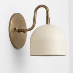 Handmade Brass Dome Wall Sconce, Mid Century Modern Bedside Lamp, Minimalist Lighting Fixture - thumbnail 4