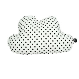 Black & White Cloud Pillow, Polka Dot Nursery Cushion, Scandinavian Kids Decor, Baby Shower Gift - thumbnail 2