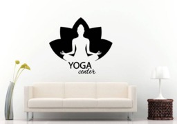 Yoga Meditation Lotus Flower Zen Center Peace Om Wall Sticker Decal Vinyl Mural Decor Art L2253 - thumbnail 1
