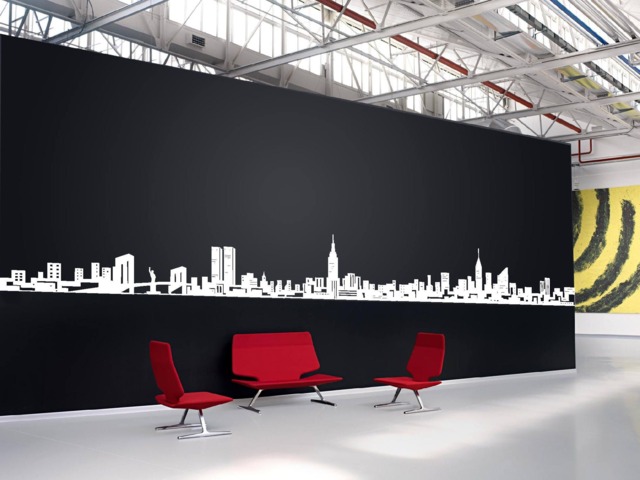 New York City Skyline Wall Vinyl Decal Landscape Ny Sticker - image 1
