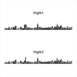 New York City Skyline Wall Vinyl Decal Landscape Ny Sticker - thumbnail 2