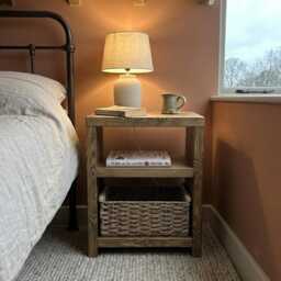 Rustic Solid Wood Bedside Table