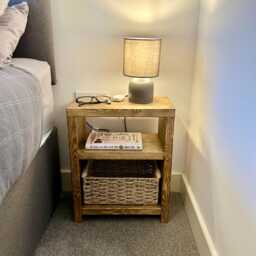 Rustic Solid Wood Bedside Table - thumbnail 2