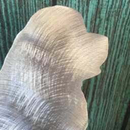 Newfoundland, Angel Dog Christmas Tree Topper, Holiday Decoration, Aluminum, Wall Hanging, Yard Stake, Silver, Metal, Lover Gift, Newfie - thumbnail 2
