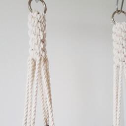 Macrame Plant Hanger, Hanging Planter, Color Block, Holderno Tariffs/Fees To Usa - thumbnail 4