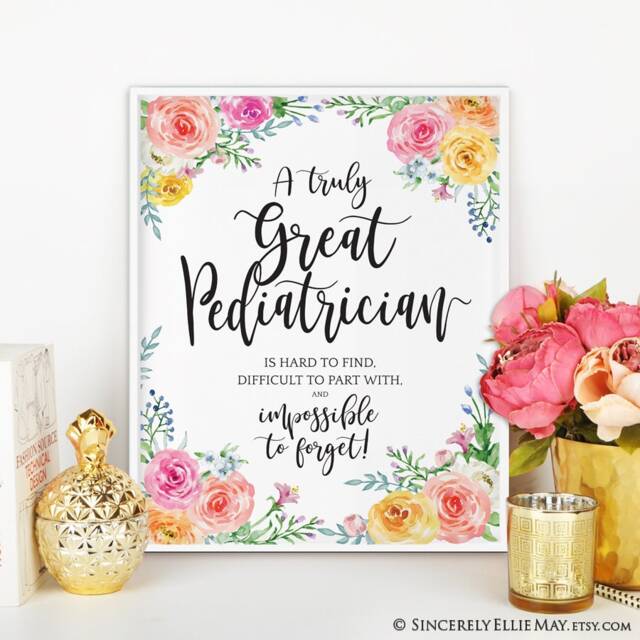 Pediatrician Gift, Medical Gifts - Pediatrics Doctor Appreciation Wall Art, You Print Thank You Gift For Female 40345 - image 1