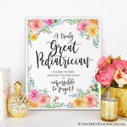 Pediatrician Gift, Medical Gifts - Pediatrics Doctor Appreciation Wall Art, You Print Thank You Gift For Female 40345 - thumbnail 1
