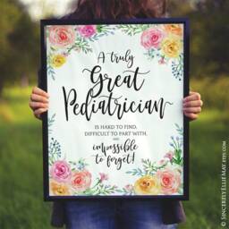 Pediatrician Gift, Medical Gifts - Pediatrics Doctor Appreciation Wall Art, You Print Thank You Gift For Female 40345 - thumbnail 2