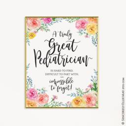 Pediatrician Gift, Medical Gifts - Pediatrics Doctor Appreciation Wall Art, You Print Thank You Gift For Female 40345 - thumbnail 3