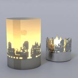 Melle Skyline Shadow Play Candle - Souvenir Gift - thumbnail 4