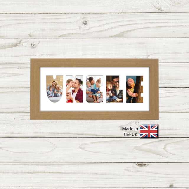 Uncle Photo Frame Personalized Picture Collage Gift Single Mounted 14033Bb - image 1