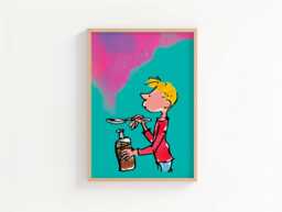 George's Marvellous Medicine Inspired Art Print - Classic Children's Book Illustration Literary Wall Nursery Decor Lover Gift - thumbnail 1