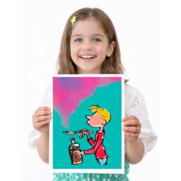 George's Marvellous Medicine Inspired Art Print - Classic Children's Book Illustration Literary Wall Nursery Decor Lover Gift - thumbnail 3