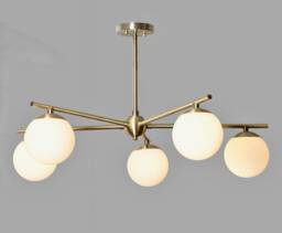 Handmade Sputnik Chandelier Gina, Mid Century Globe Chandelier, Handcrafted Modern Lamp Ceiling Light 5 Lights
