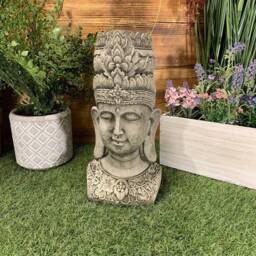 Stone Garden Zen Buddha Candle Holder Plant Pot Statue Ornament - thumbnail 2
