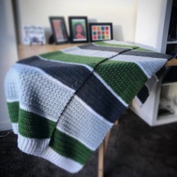 Color Block Blanket Made To Order Baby, Child, Twin, Queen, King, Xl - thumbnail 2