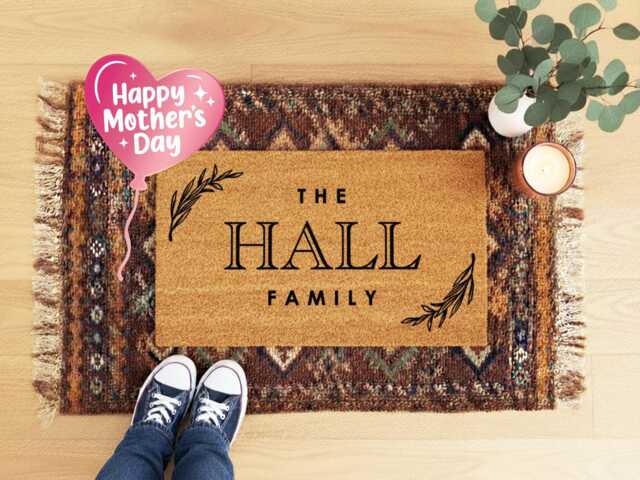 Custom Name Welcome Mat For Home - image 1