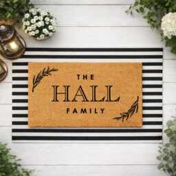 Custom Name Welcome Mat For Home - thumbnail 2