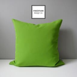 Decorative Macaw Sunbrella?? Pillow Cover, Modern Lime Green Toss Pillows For Patio & Pool, Accent Cushion Cover By Mazizmuse - thumbnail 4