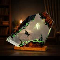 Dragon Organism Resin Night Light Creative Epoxy Art Table Lamp - thumbnail 2