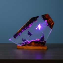 Dragon Organism Resin Night Light Creative Epoxy Art Table Lamp - thumbnail 1