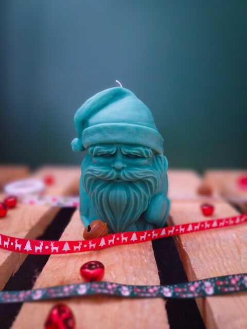 Handmade Santa Clause Candle Soy & Bee Wax Christmas Decor - image 1