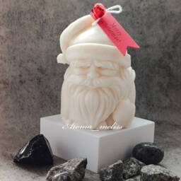 Handmade Santa Clause Candle Soy & Bee Wax Christmas Decor - thumbnail 3