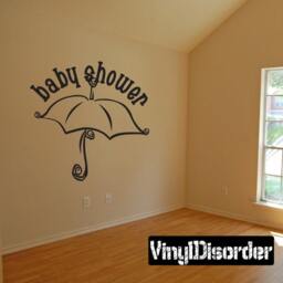 Baby Shower Umbrella - Vinyl Wall Decal Quotes Sticker Ce020Babyshviiiet - thumbnail 1