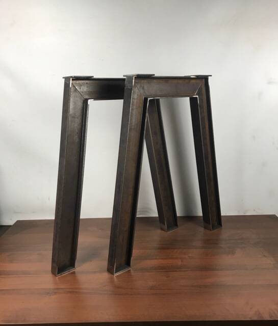Industrial Table Legs, Table, I-Beam Dining Desk Desk, Steel Set Of 2 - image 1