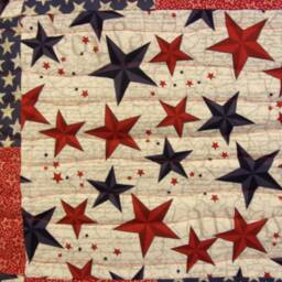 "Americana Star Throw Quilt Red, White, & Blue Lap Quilt - 50"" X 60" - thumbnail 3