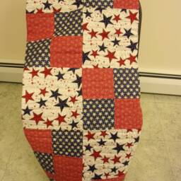 "Americana Star Throw Quilt Red, White, & Blue Lap Quilt - 50"" X 60" - thumbnail 4