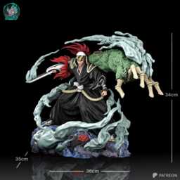 The Crimson Commander - Supernatural Fantasy Dark Sh??nen Warfare Anime Renji Abarai Resin Figure 16K - thumbnail 2