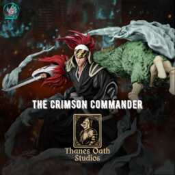 The Crimson Commander - Supernatural Fantasy Dark Sh??nen Warfare Anime Renji Abarai Resin Figure 16K - thumbnail 1