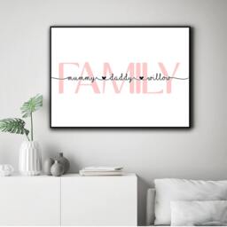 Personalised Family Print, Name Gift, Birthday Decor, Christmas Gift Print - thumbnail 3