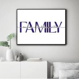 Personalised Family Print, Name Gift, Birthday Decor, Christmas Gift Print - thumbnail 2