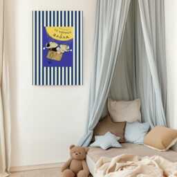 Set Of Two Blue Babar Prints, Wall Art, Print Set, Nursery Kids Art Boy's Decor - thumbnail 3